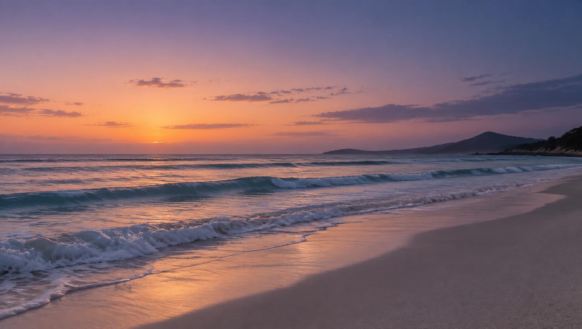 Dusk beach